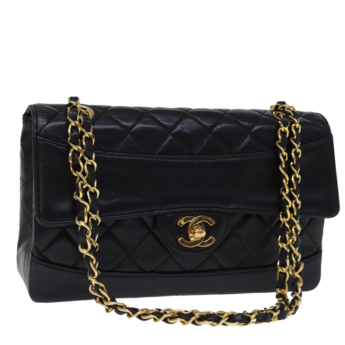 Outlets Chanel Matelasse Lambskin Chain Crossbody Bag