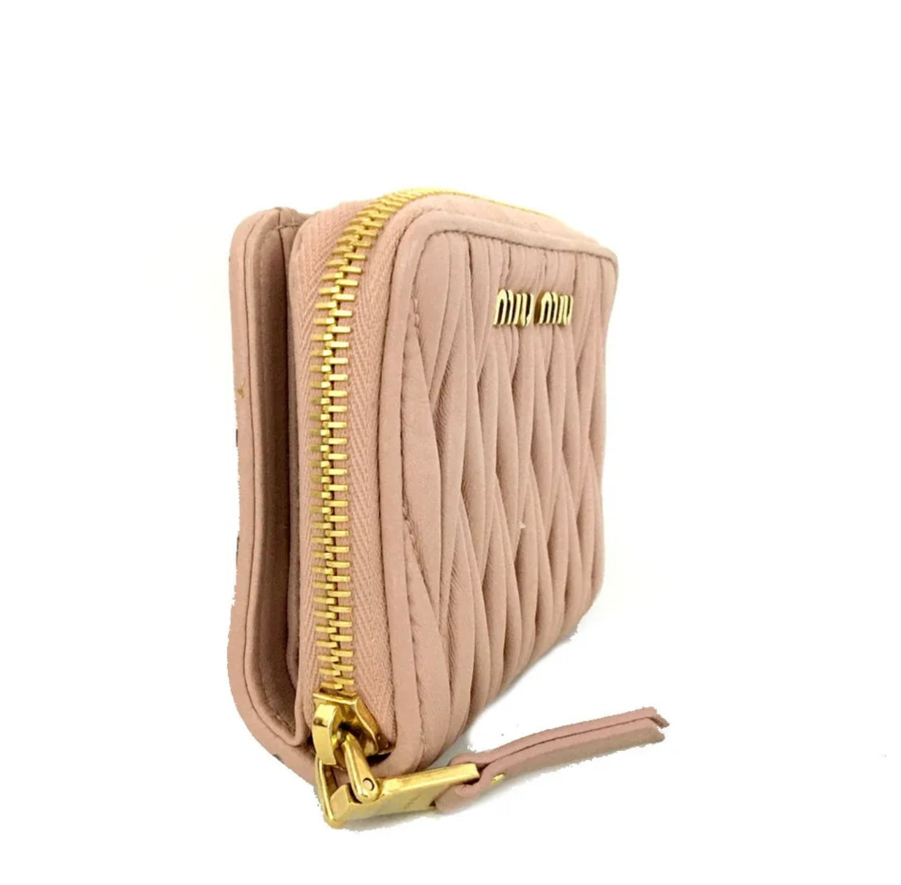 Miu Miu Logo Gather Bifold Wallet