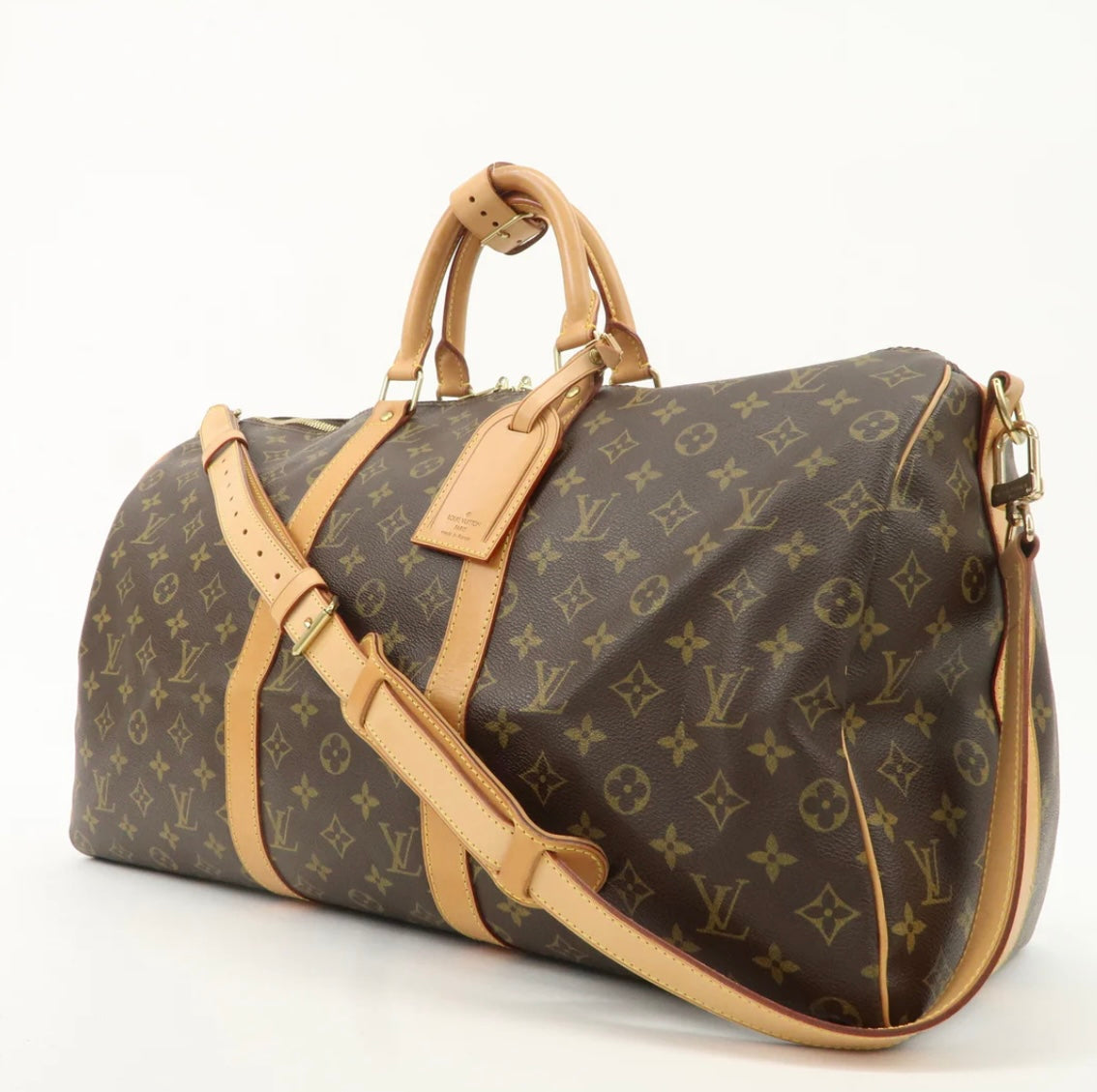 LOUIS VUITTON Keepall 50 Bandouliere Monogram Weekend Boston Travel Bag