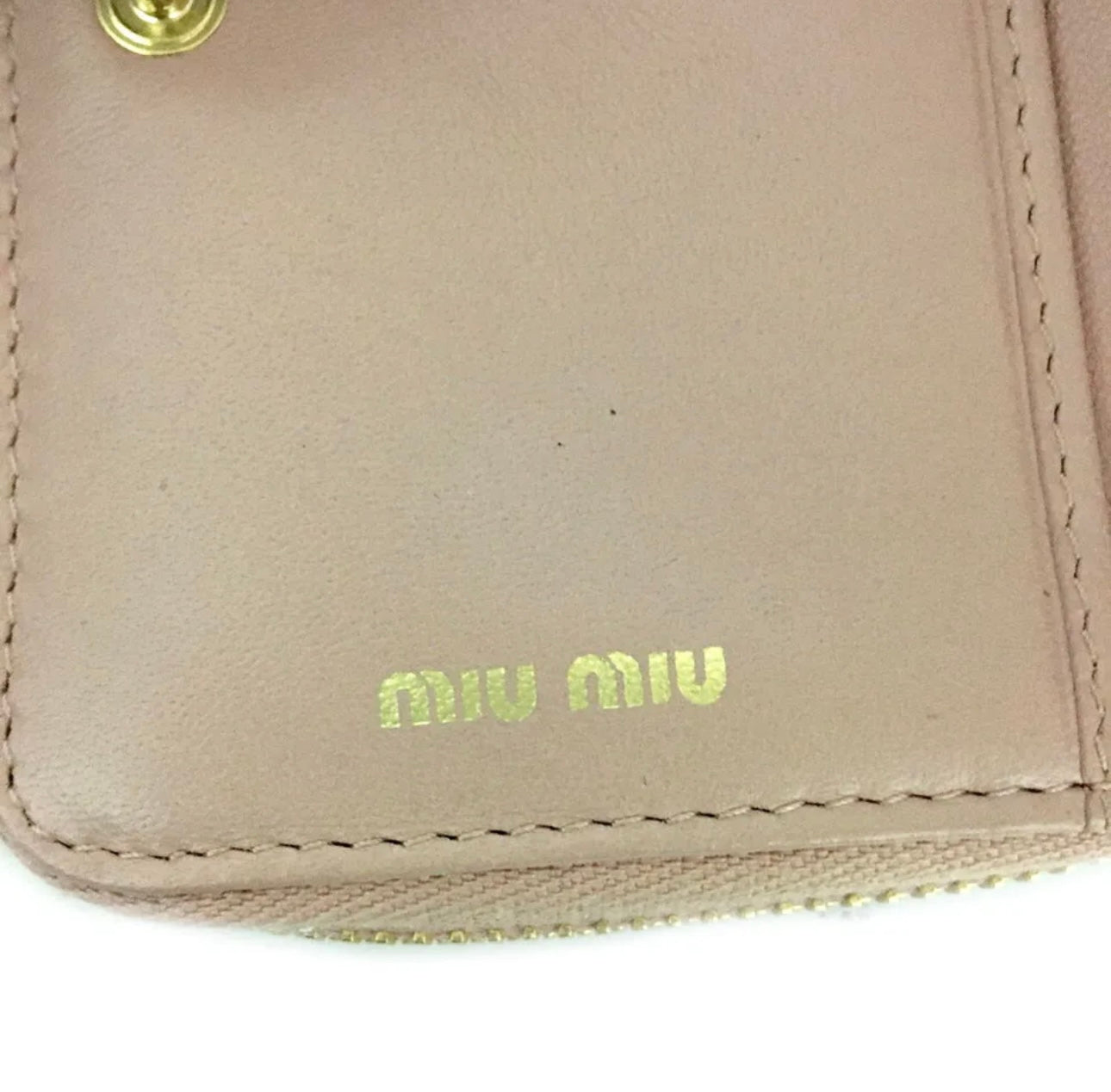 Miu Miu Logo Gather Bifold Wallet