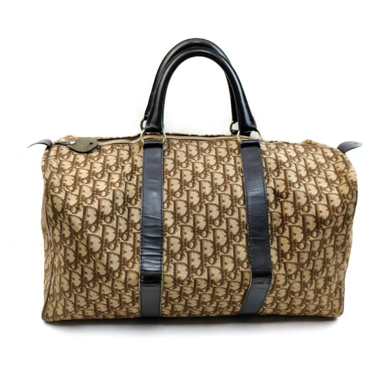 Dior Trotter Canvas Brun Monogram Boston resväska