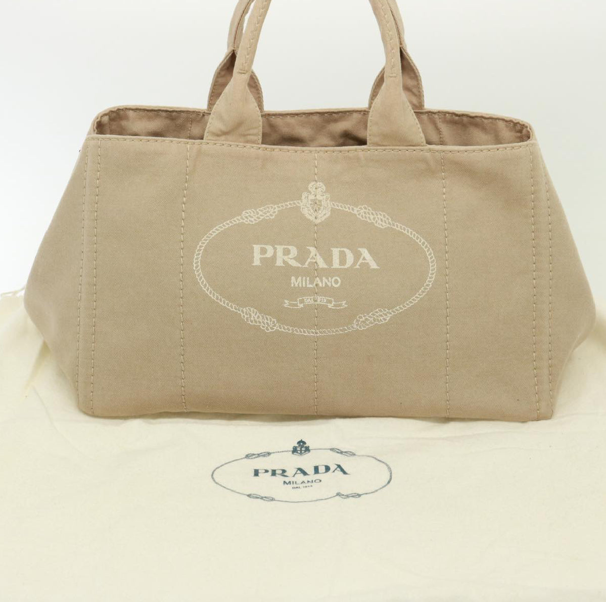 Prada Canapa Large Canvas Handbag