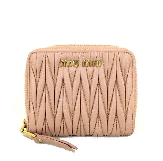 Miu Miu Logo Gather Bifold Wallet