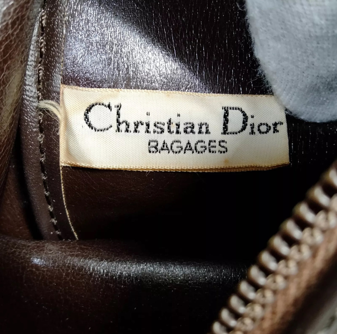 Dior Brown Brown Monogram Boston håndtaske