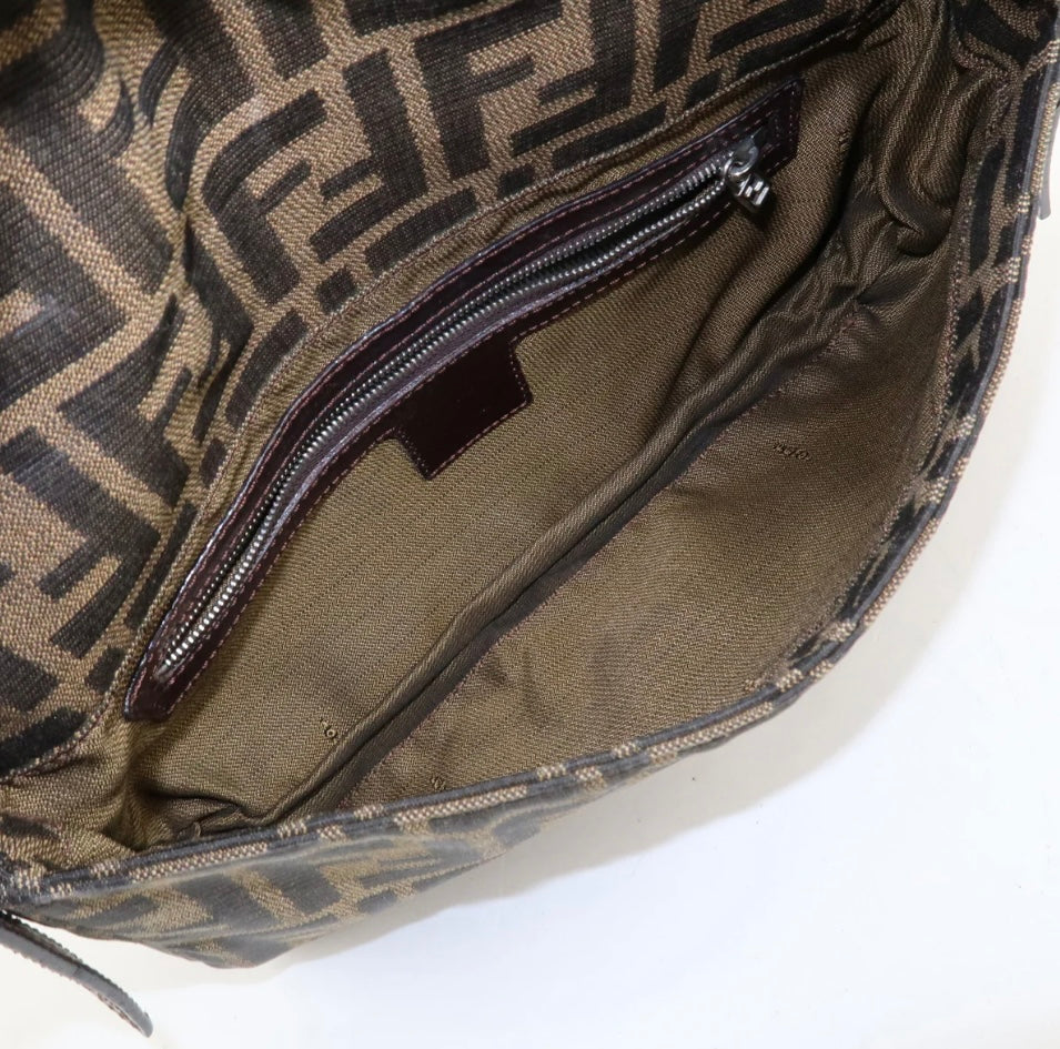 FENDI Baguette Canvas FF Monogram Shoulderbag