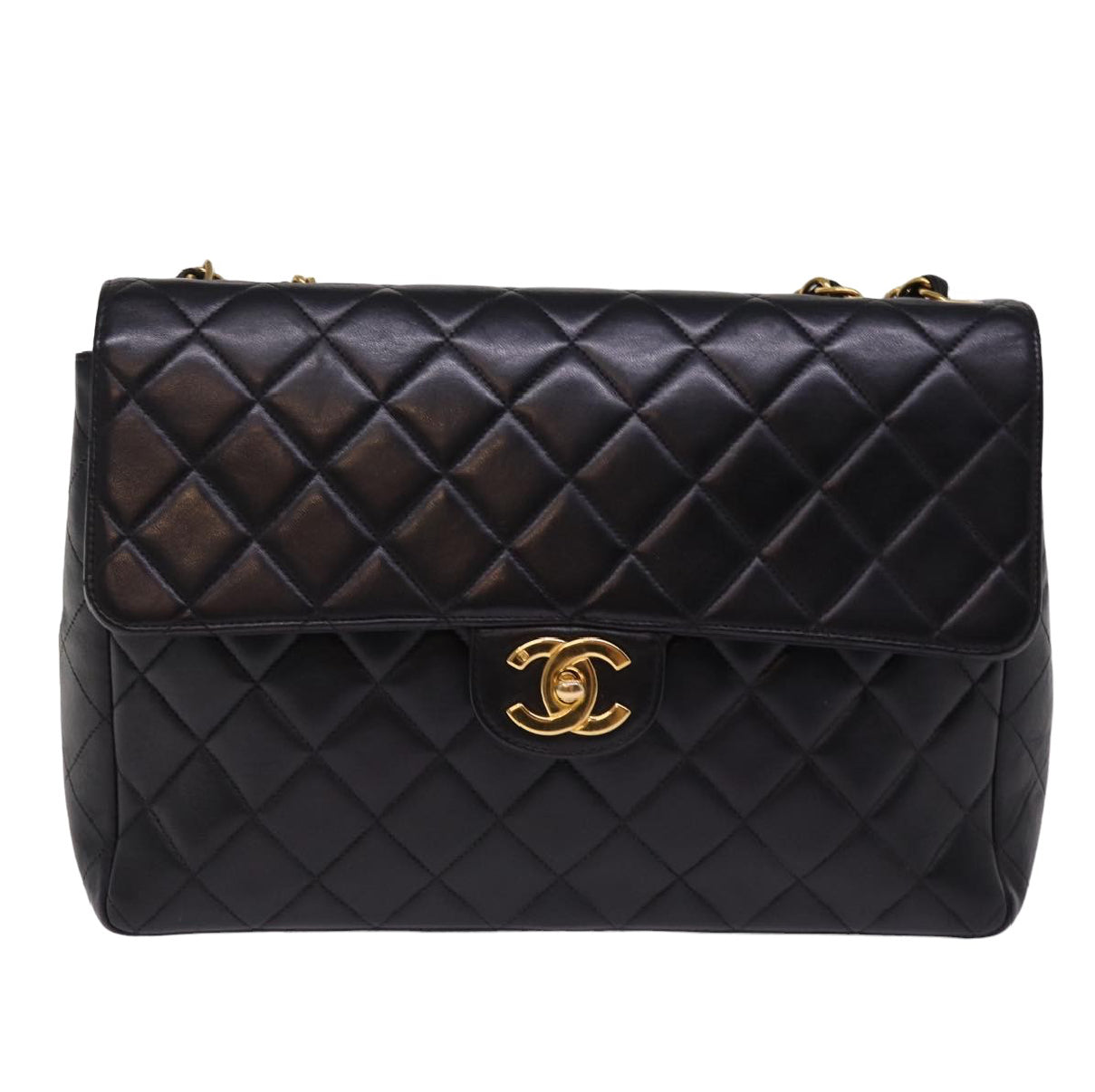 Chanel Lambskin Jumbo Half Flab Shoulderbag