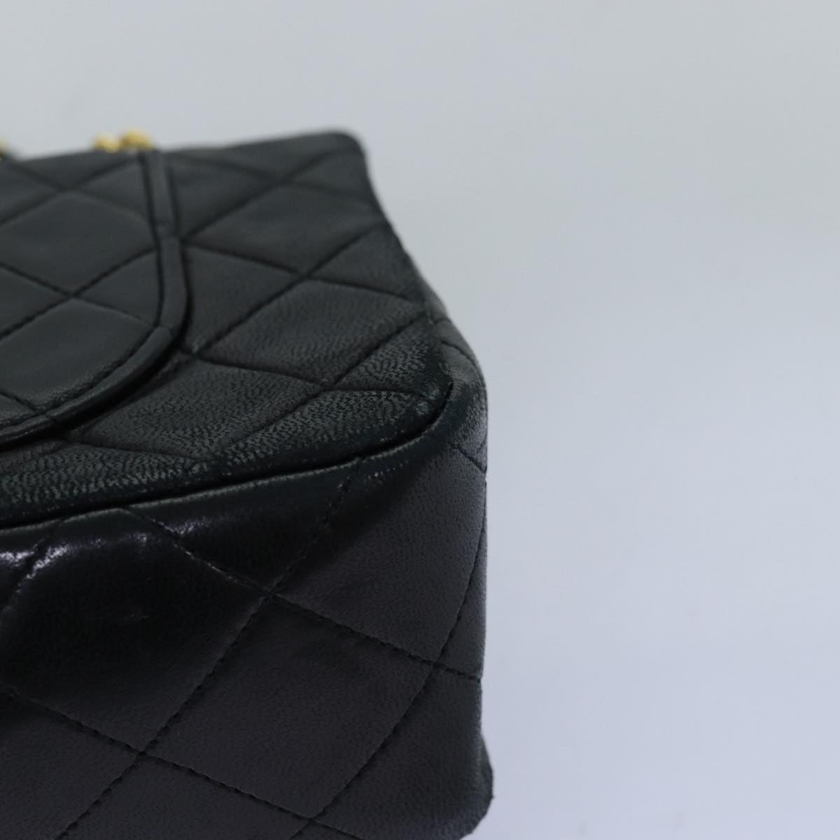 CHANEL Small Black Quilted Double Flap 23 Lambskin Shoulderbag