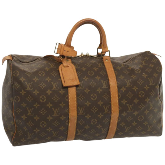 Louis Vuitton Keepall 50 Monogram Monogram Weekend Boston Travel Bag