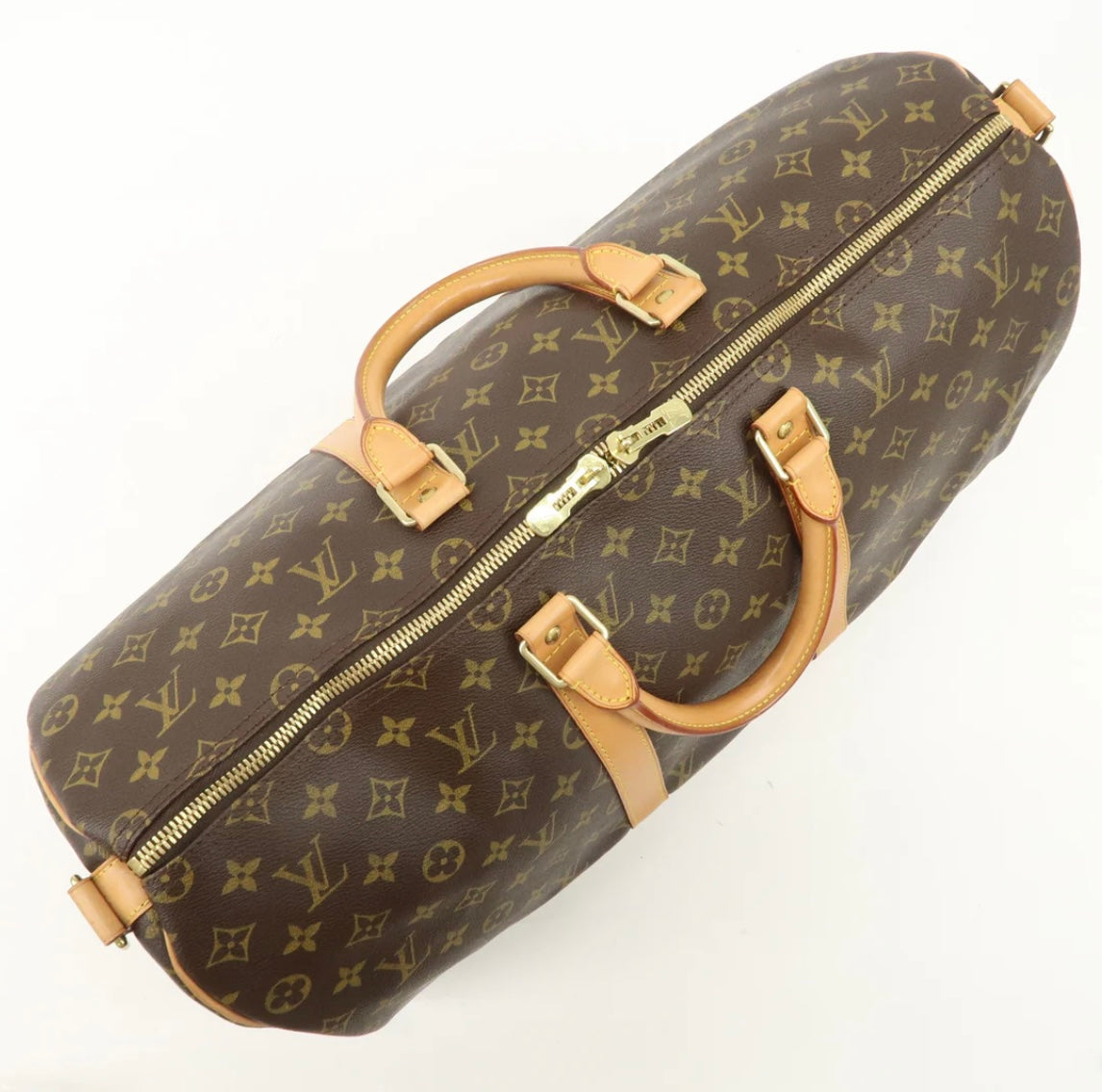 LOUIS VUITTON Keepall 50 Bandouliere Monogram Weekend Boston Travel Bag