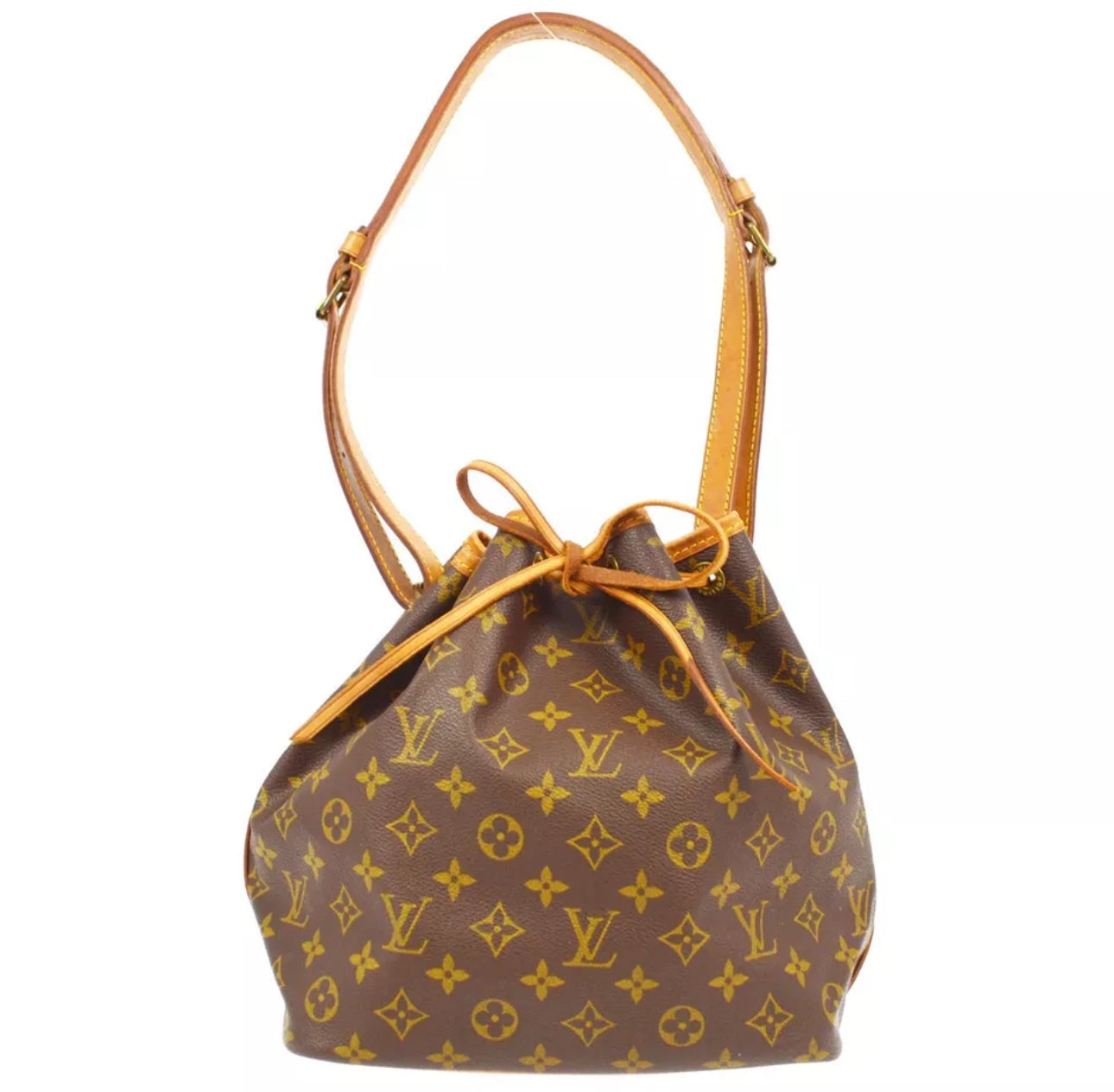 Louis Vuitton Petite Noe Monogram axelväska med dragsko