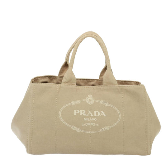 Prada Canapa Large Canvas Handbag