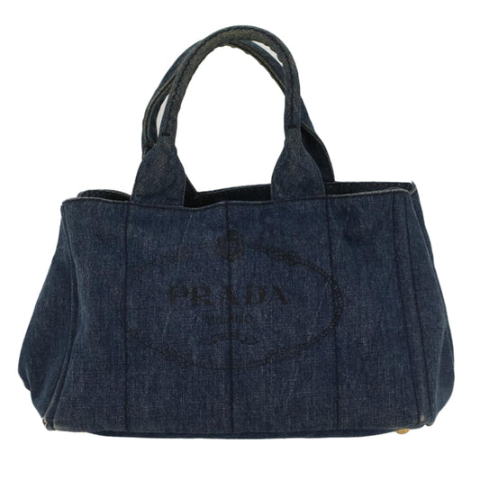 Prada Canapa Medium Denim Handbag