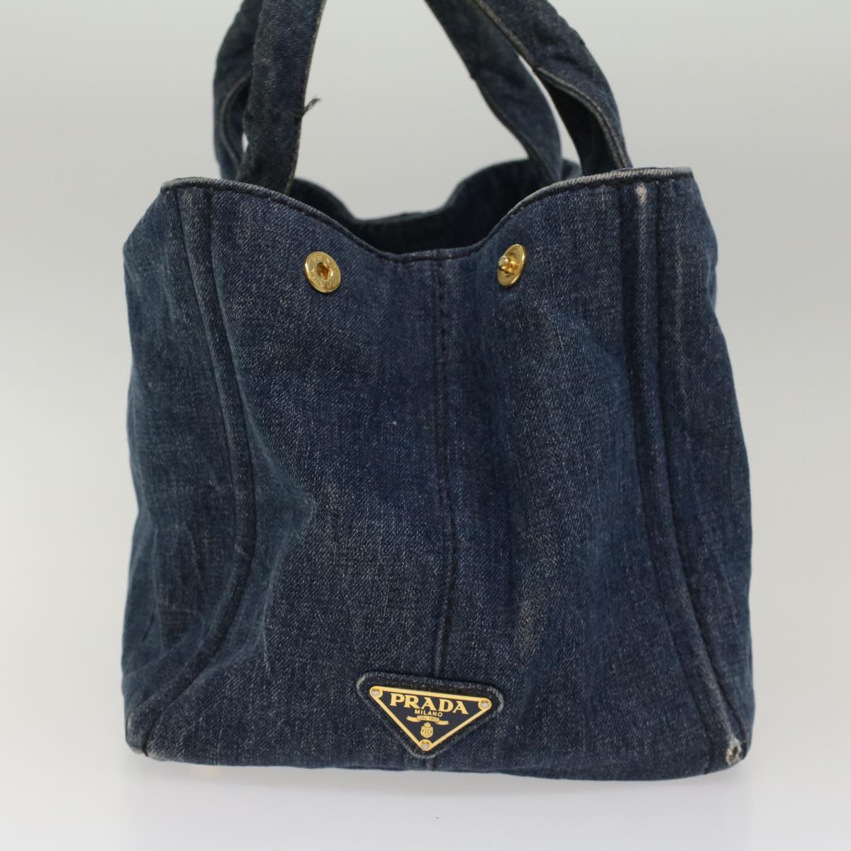 Prada Canapa Medium Denim Handbag