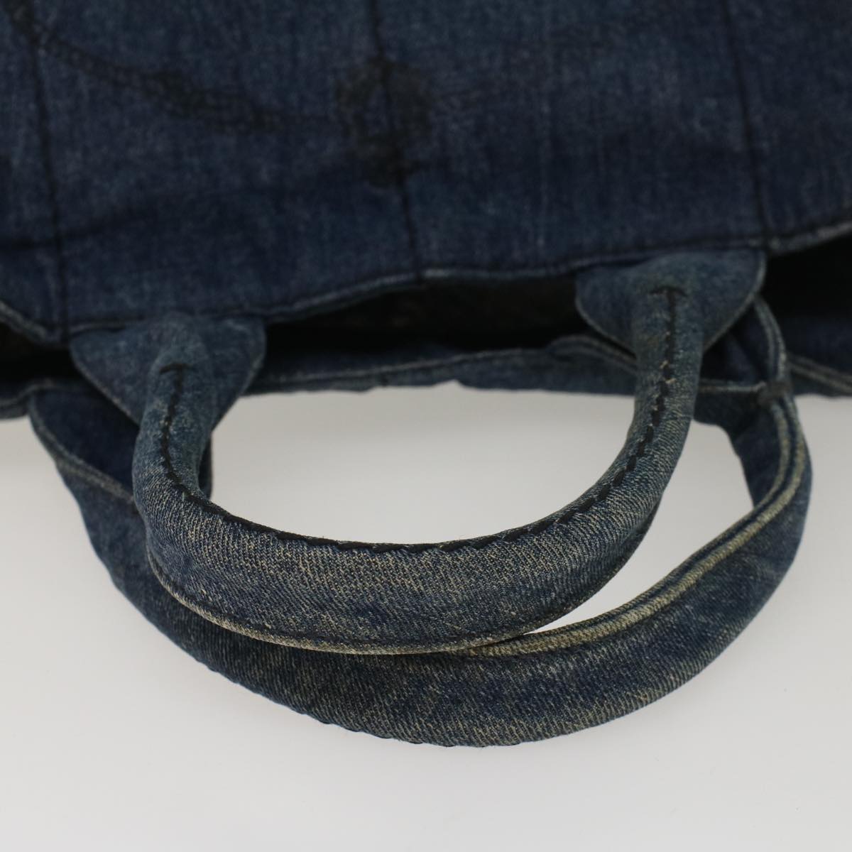 Prada Canapa Medium Denim Handväska