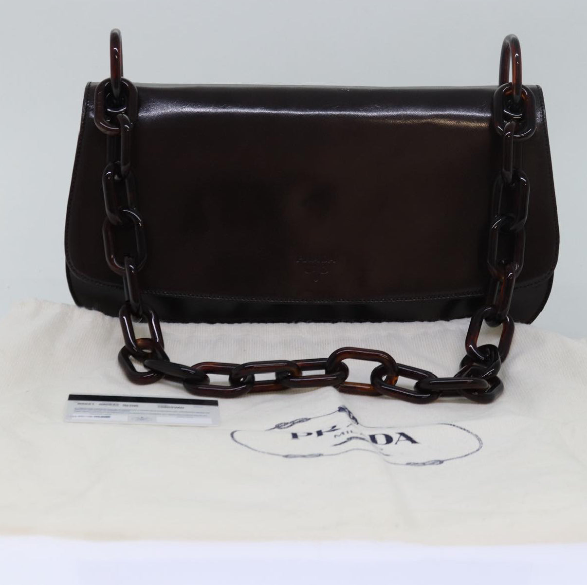 Prada Madras Swing Plastic Chain Shoulderbag