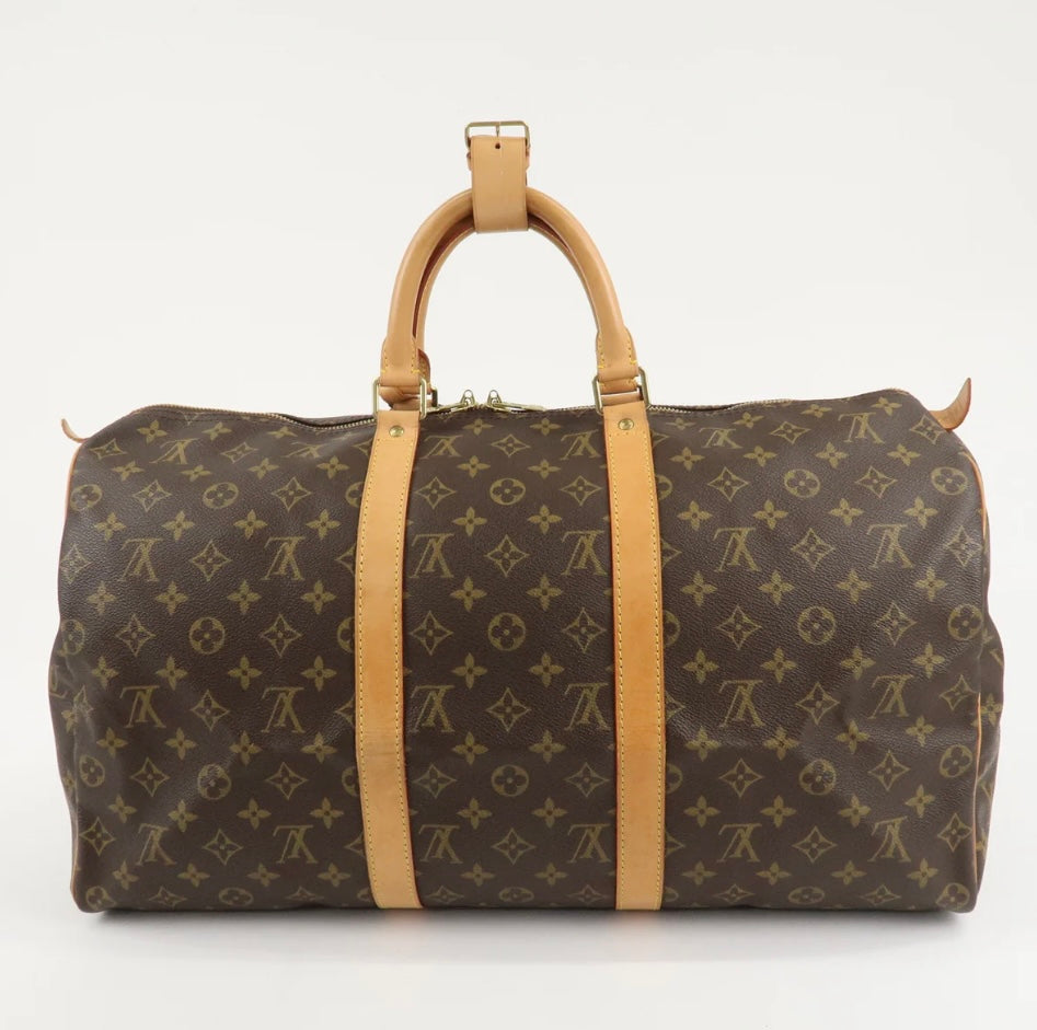 LOUIS VUITTON Keepall 50 Monogram Weekend Boston Travel Bag