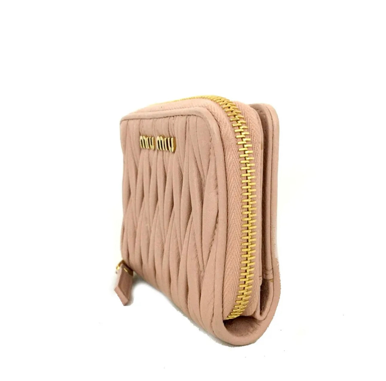 Miu Miu Logo Gather Bifold Wallet