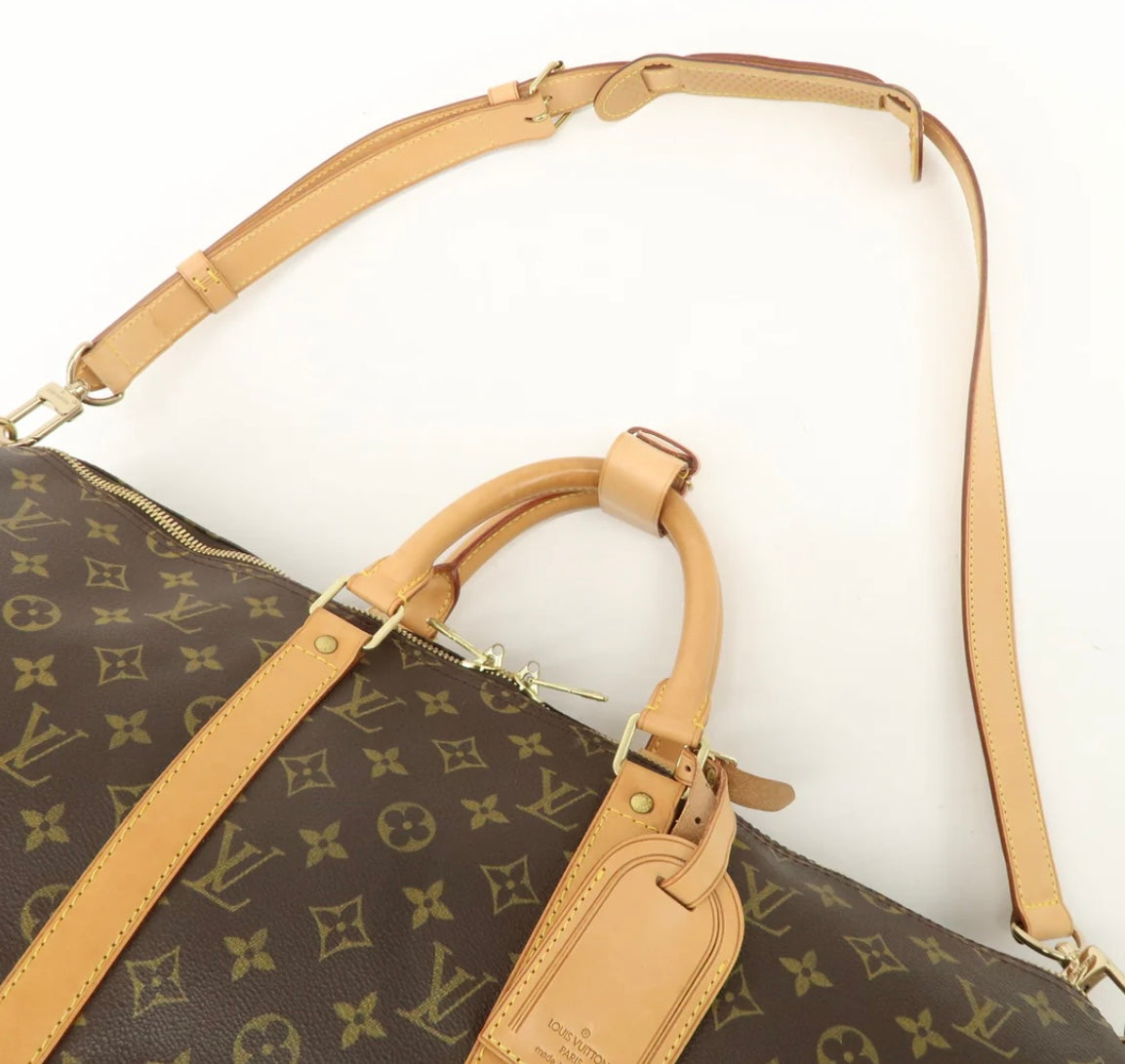 LOUIS VUITTON Keepall 50 Bandouliere Monogram Weekend Boston Travel Bag