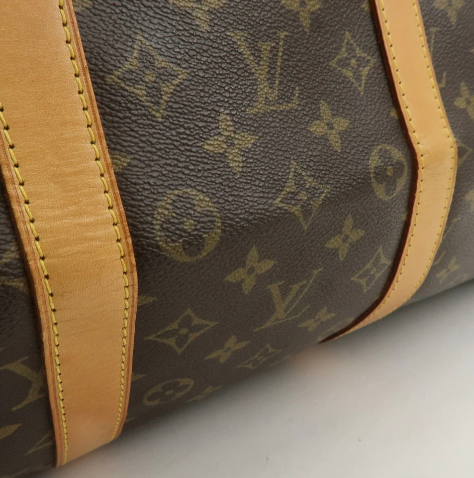 LOUIS VUITTON Keepall 55 Bandouliere Monogram Weekend Boston Travel Bag