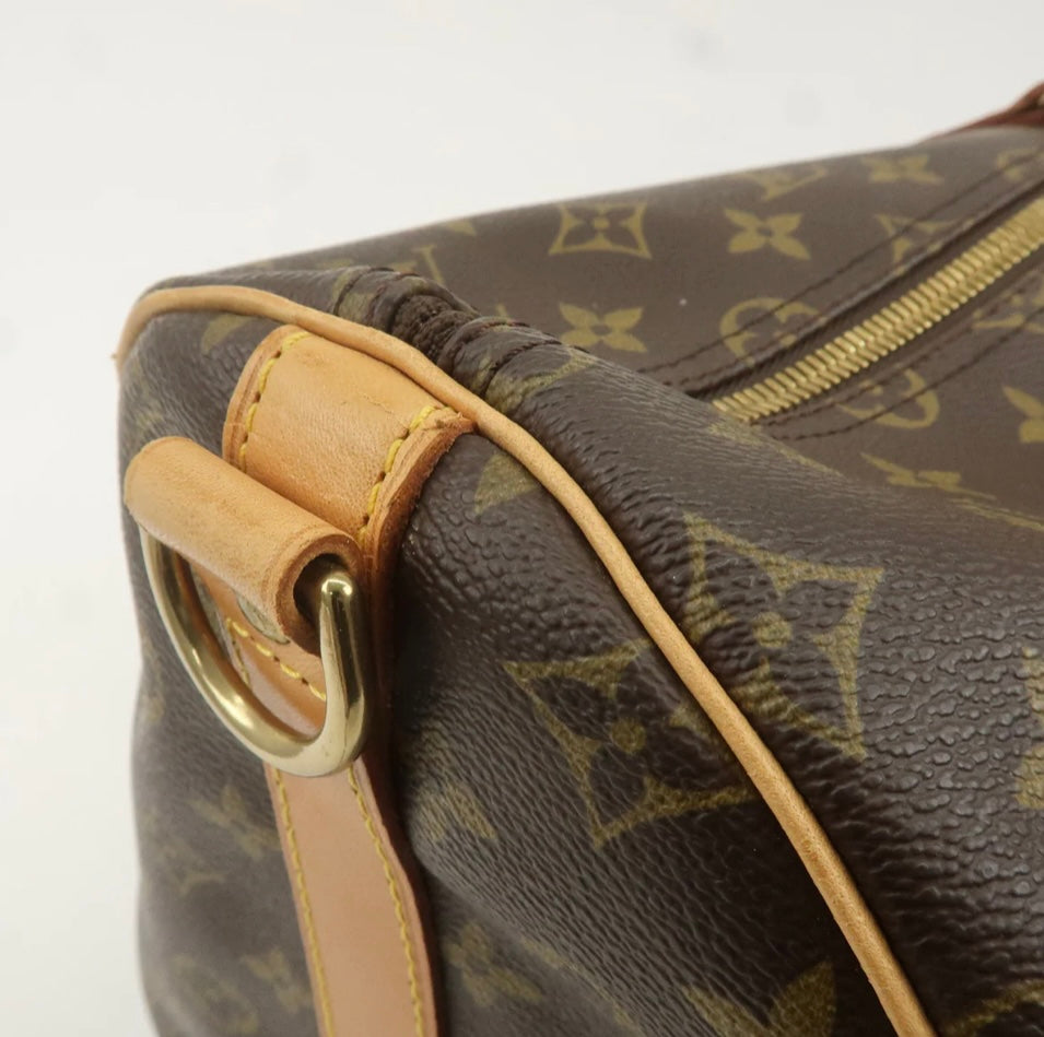 LOUIS VUITTON Keepall 55 Bandouliere Monogram Weekend Boston Travel Bag