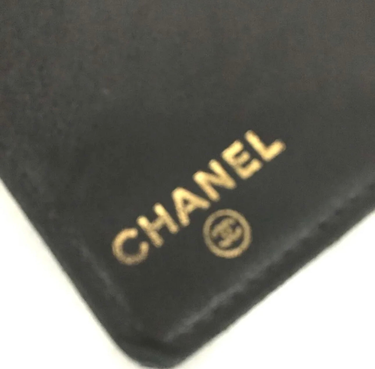 Chanel CC-logotyp kaviarskinn lång plånbok