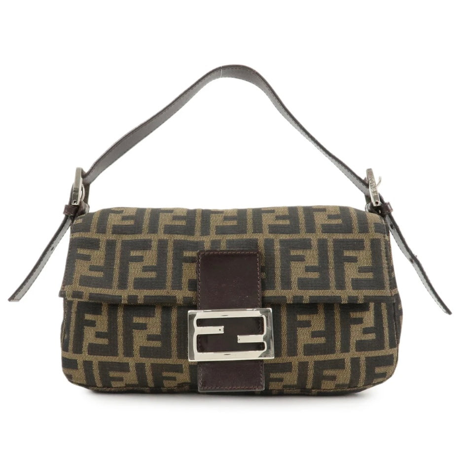 FENDI Baguette Canvas FF Monogram Shoulderbag