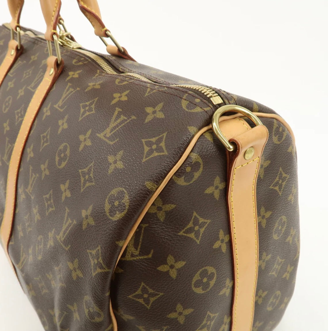 LOUIS VUITTON Keepall 50 Bandouliere Monogram Weekend Boston Travel Bag