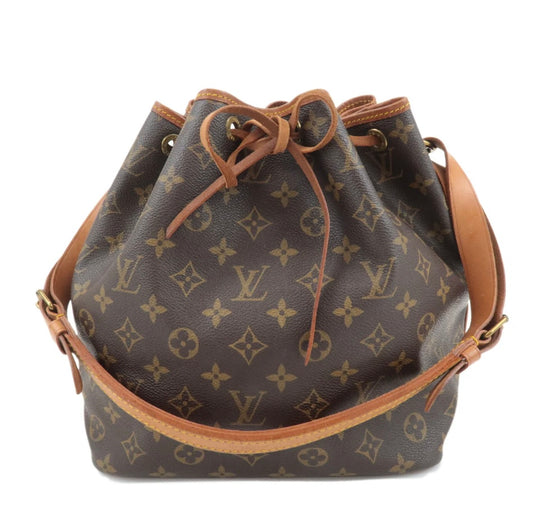 LOUIS VUITTON Petit Noe Monogram Drawstring Shoulderbag