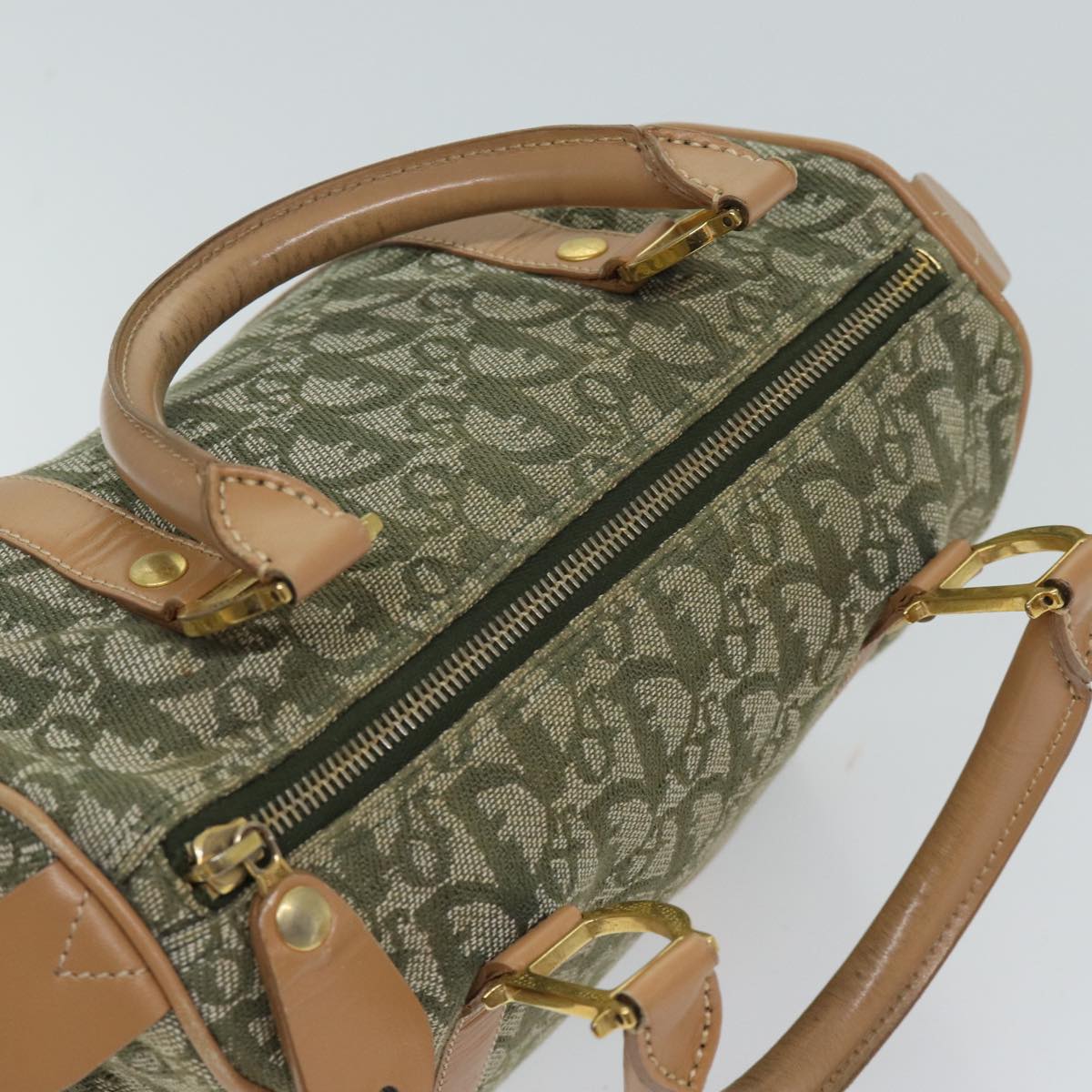 Dior Totter Canvas Khaki Monogram Handväska