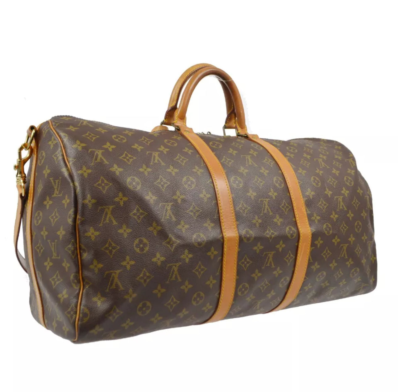 Louis Vuitton Keepall 55 Bandouliere Monogram Weekend Boston Travel Bag