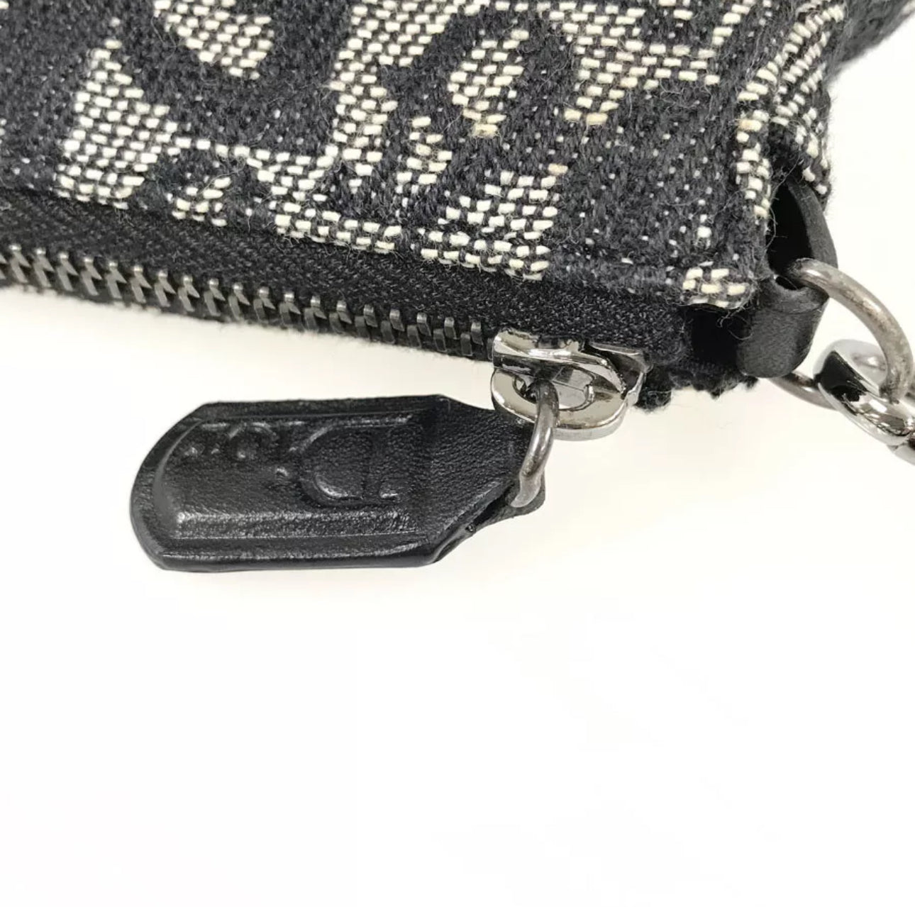 Dior Mini Sadel Canvas Navy Monogram skuldertaske