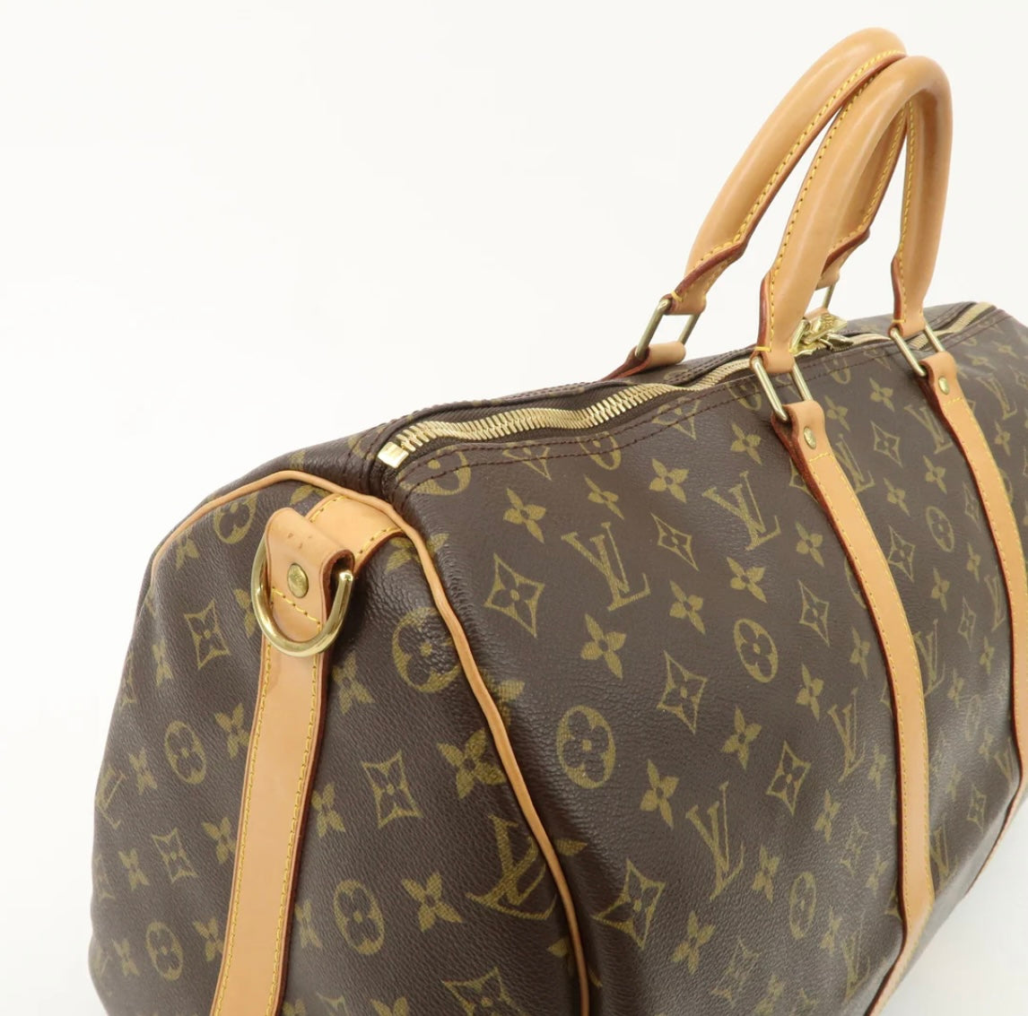 LOUIS VUITTON Keepall 50 Bandouliere Monogram Weekend Boston Travel Bag