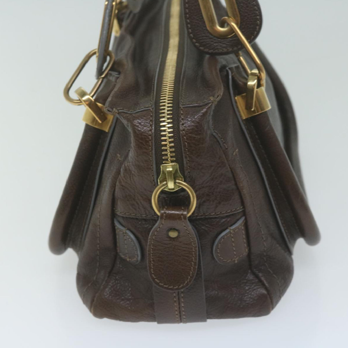 Chloe Leather Brown Handbag