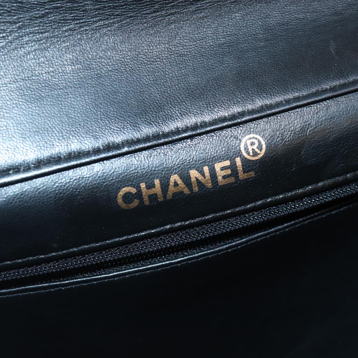 CHANEL Large Black Quilted Double Sided Flap Lambskin Shoulderbag