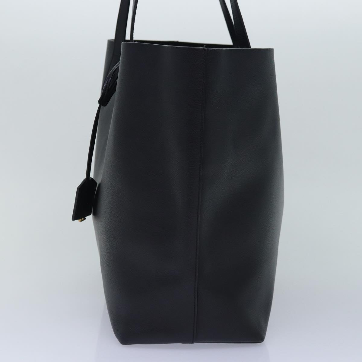 YSL E/W Black Shopping Leather Tote