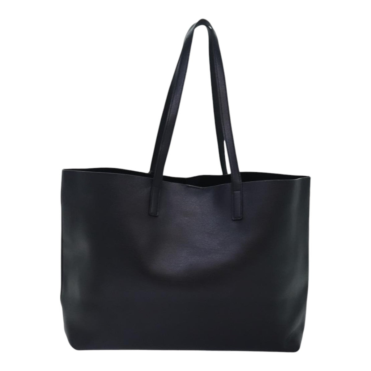 YSL E/W Black Shopping Leather Tote