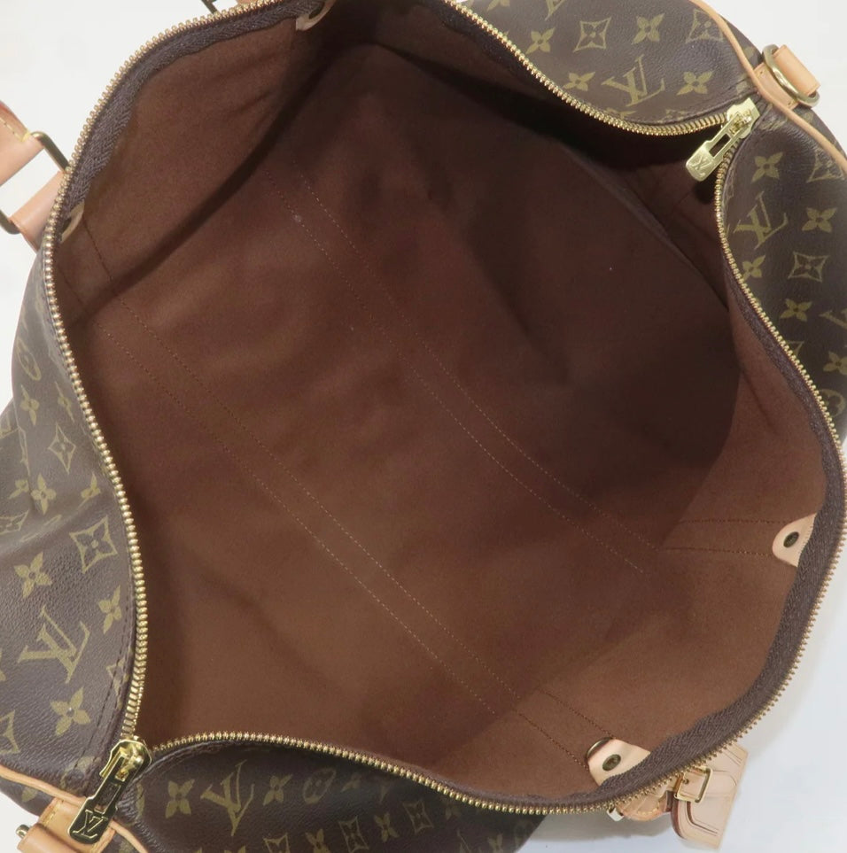 LOUIS VUITTON Keepall 55 Bandouliere Monogram Weekend Boston Travel Bag