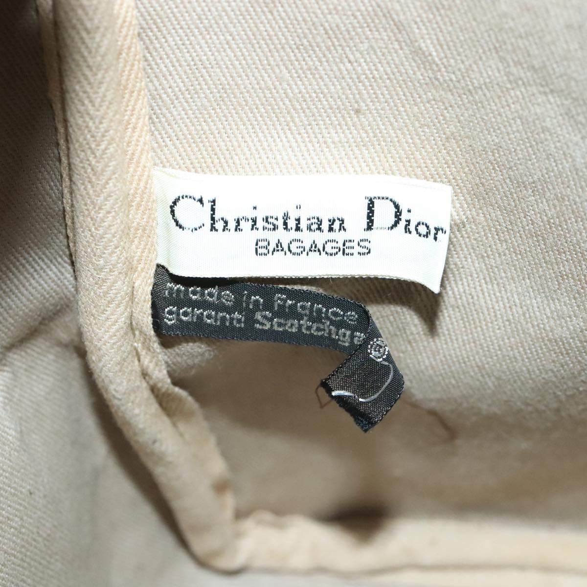 DIOR Trotter Brown Canvas Monogram Bowling Handbag