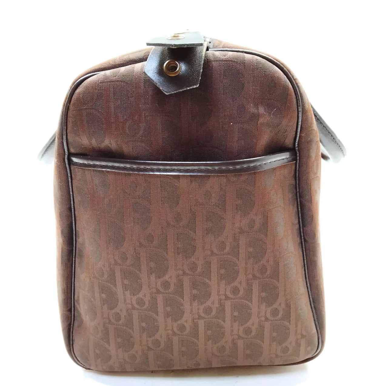 Dior Brown Brown Monogram Boston håndtaske