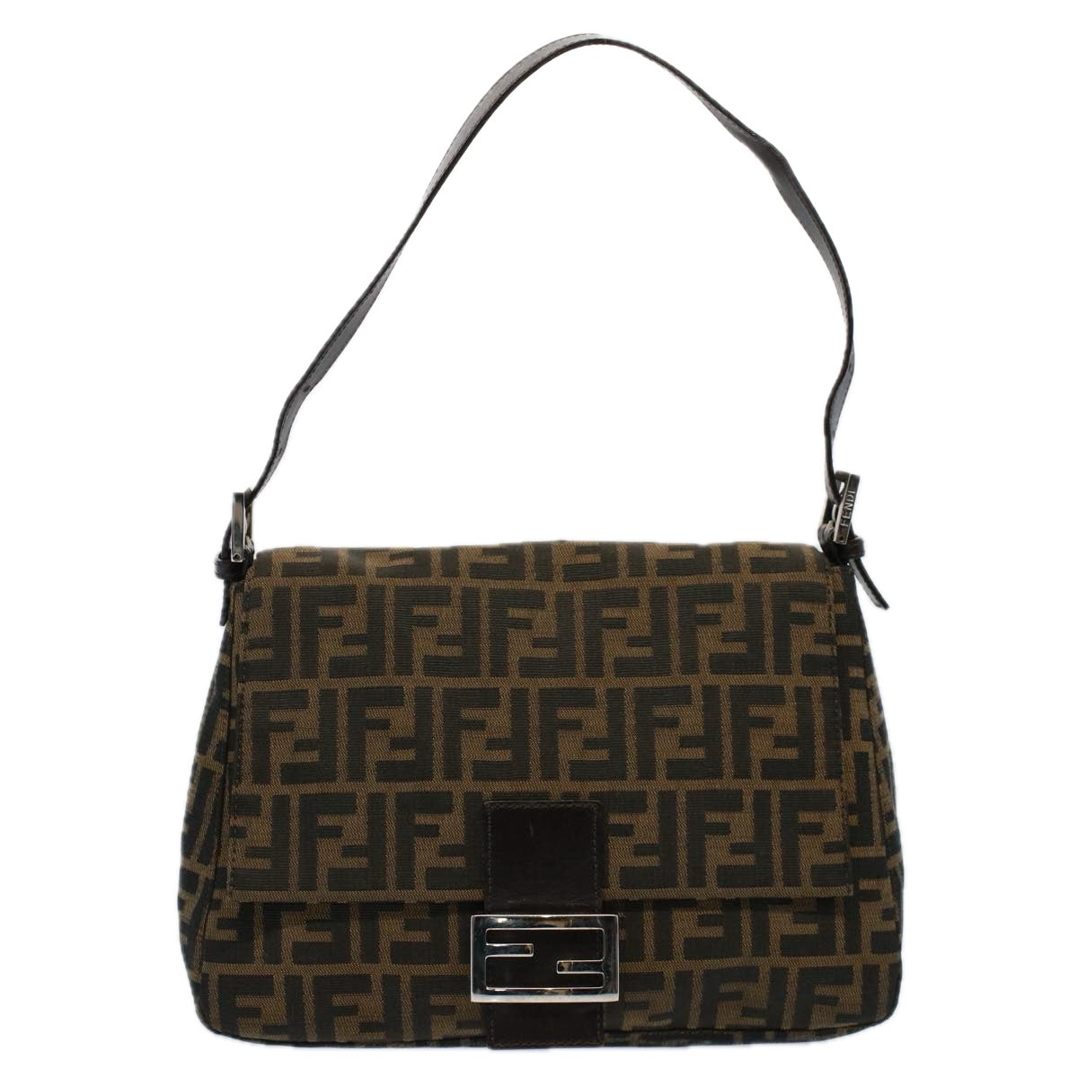 Fendi Zucca Canvas Mamma Baquette Shoulderbag