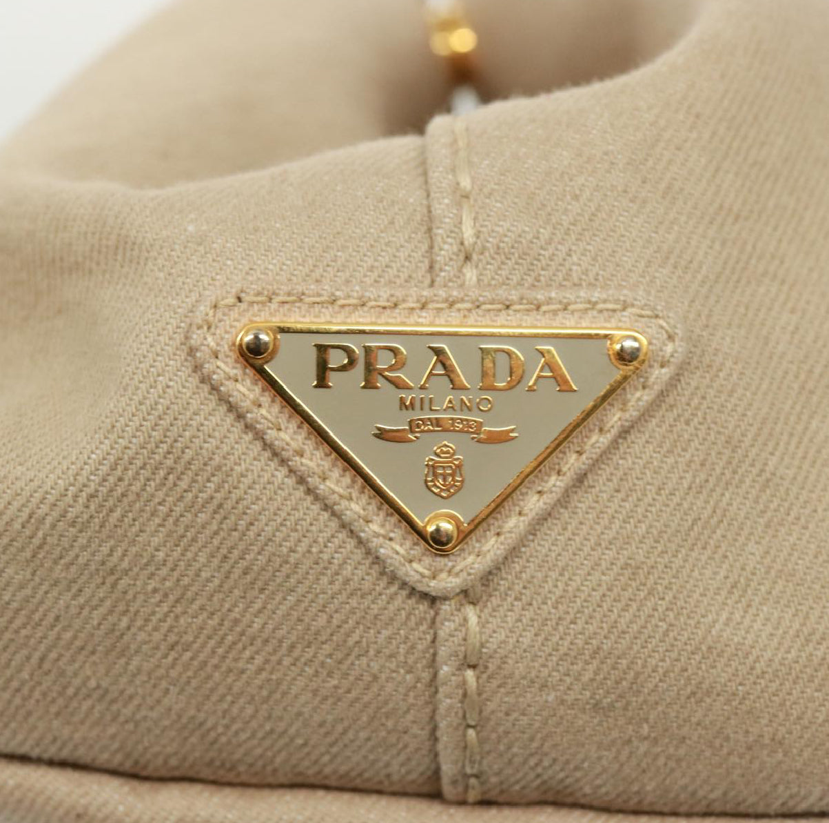 Prada Canapa Large Canvas Handbag