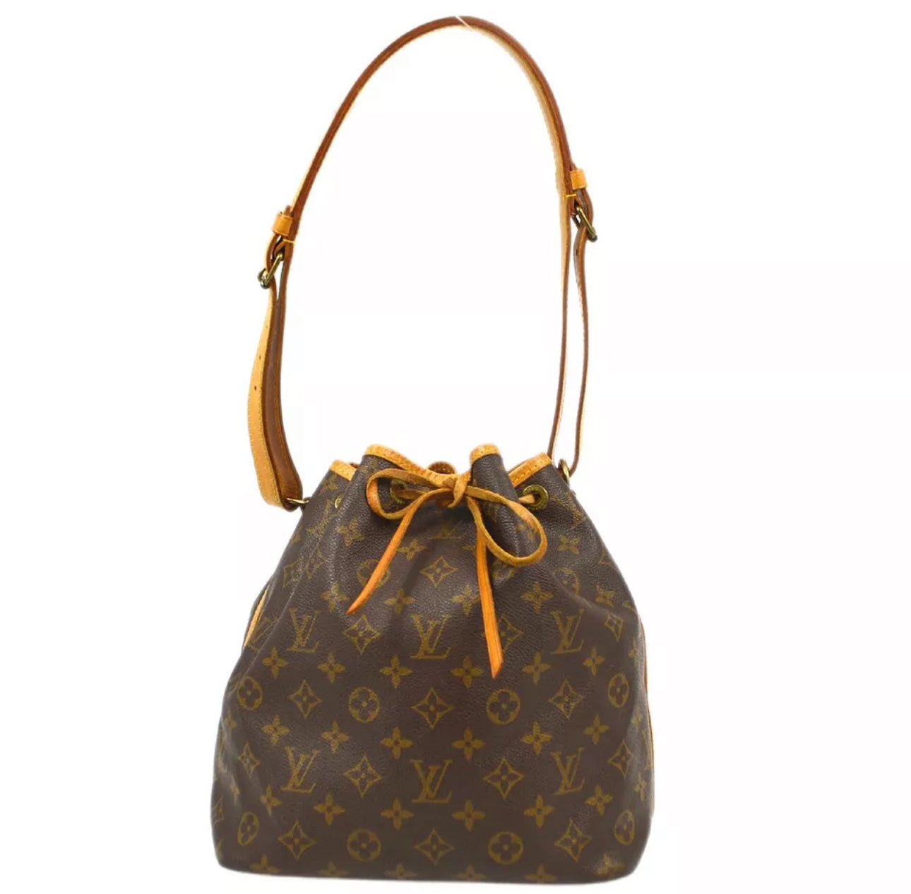 Louis Vuitton Petite Noe Monogram axelväska med dragsko