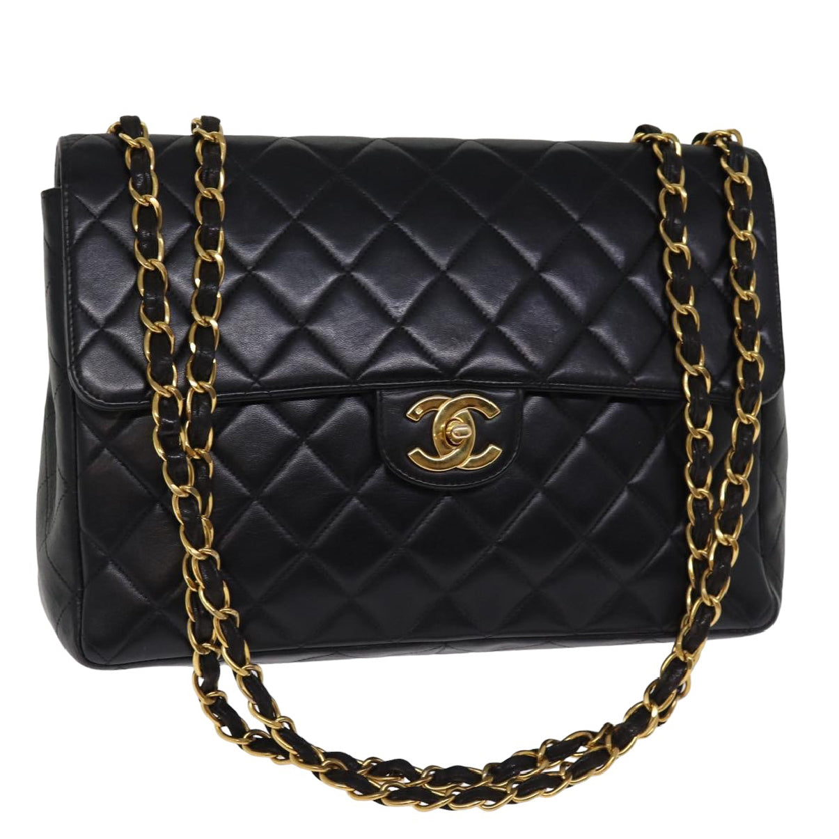 Chanel Lambskin Jumbo Half Flab Shoulderbag