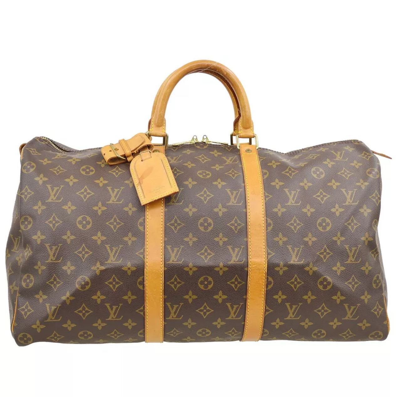 Louis Vuitton Keepall 50 Monogram Monogram Weekend Boston Travel Bag