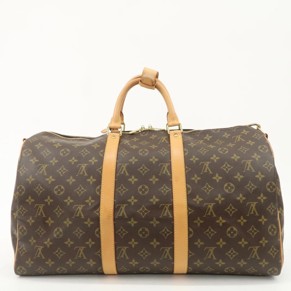 LOUIS VUITTON Keepall 50 Bandouliere Monogram Weekend Boston Travel Bag