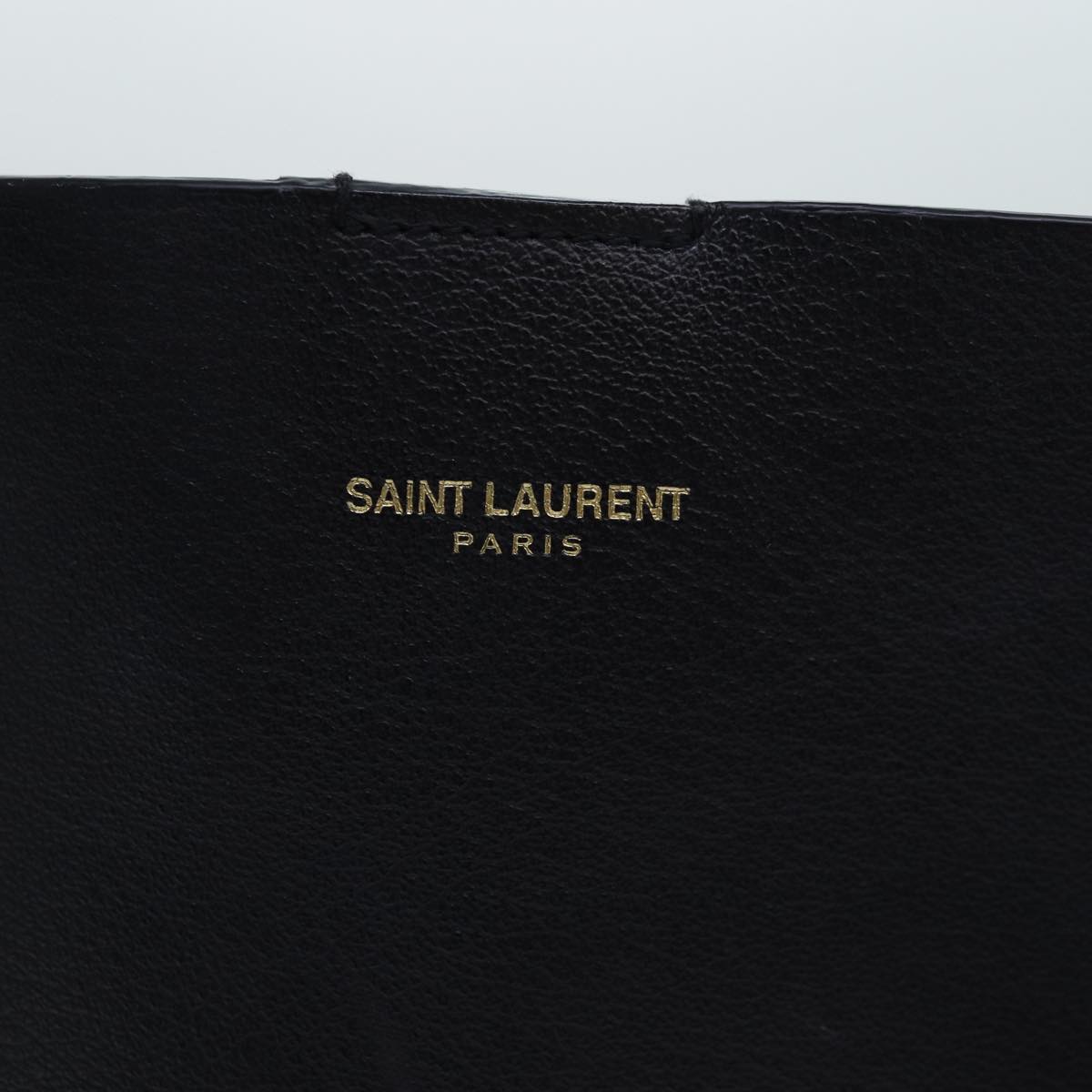 YSL E/W Black Shopping Leather Tote