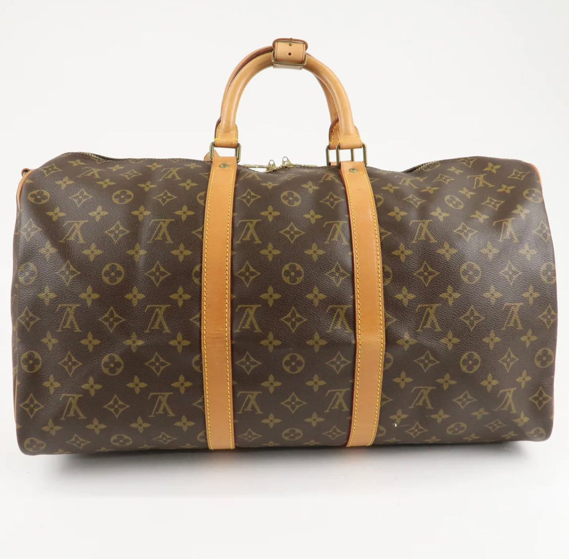 LOUIS VUITTON Keepall 50 Bandouliere Monogram Weekend Boston Travel Bag