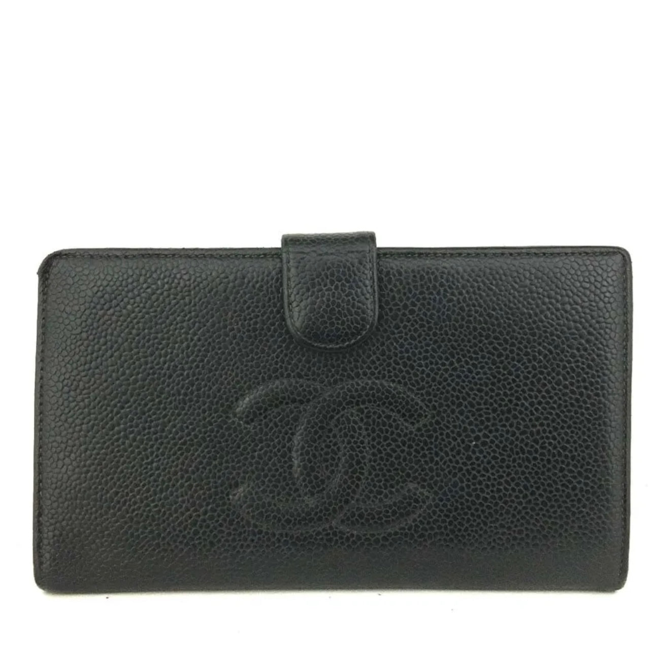 Chanel CC Logo Caviar Skin Lang pung