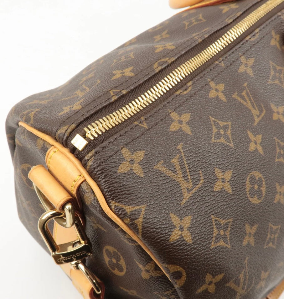 LOUIS VUITTON Keepall 55 Bandouliere Monogram Weekend Boston Travel Bag