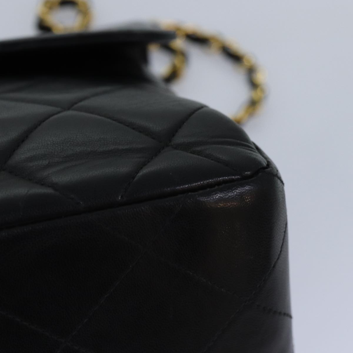 CHANEL Large Black Quilted Double Sided Flap Lambskin Shoulderbag